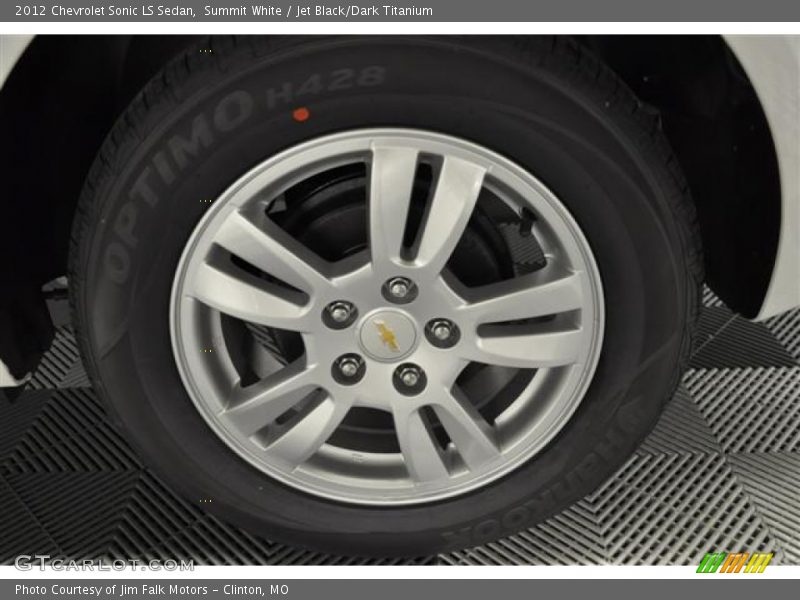 Summit White / Jet Black/Dark Titanium 2012 Chevrolet Sonic LS Sedan