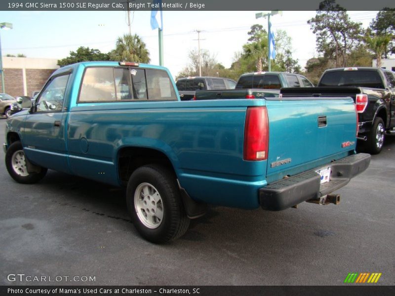 Bright Teal Metallic / Beige 1994 GMC Sierra 1500 SLE Regular Cab