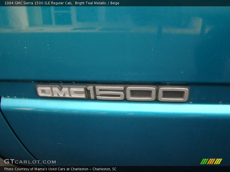 Bright Teal Metallic / Beige 1994 GMC Sierra 1500 SLE Regular Cab