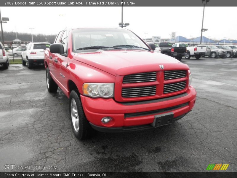 Flame Red / Dark Slate Gray 2002 Dodge Ram 1500 Sport Quad Cab 4x4