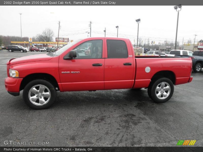Flame Red / Dark Slate Gray 2002 Dodge Ram 1500 Sport Quad Cab 4x4