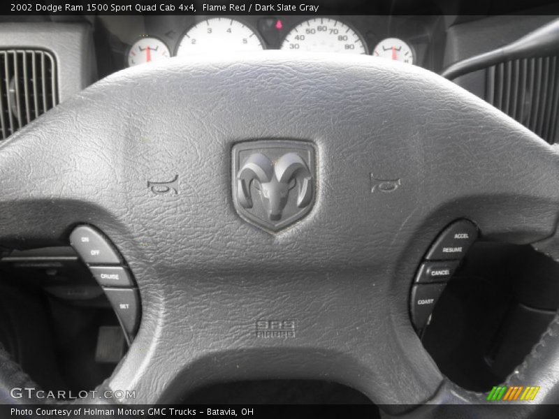 Flame Red / Dark Slate Gray 2002 Dodge Ram 1500 Sport Quad Cab 4x4