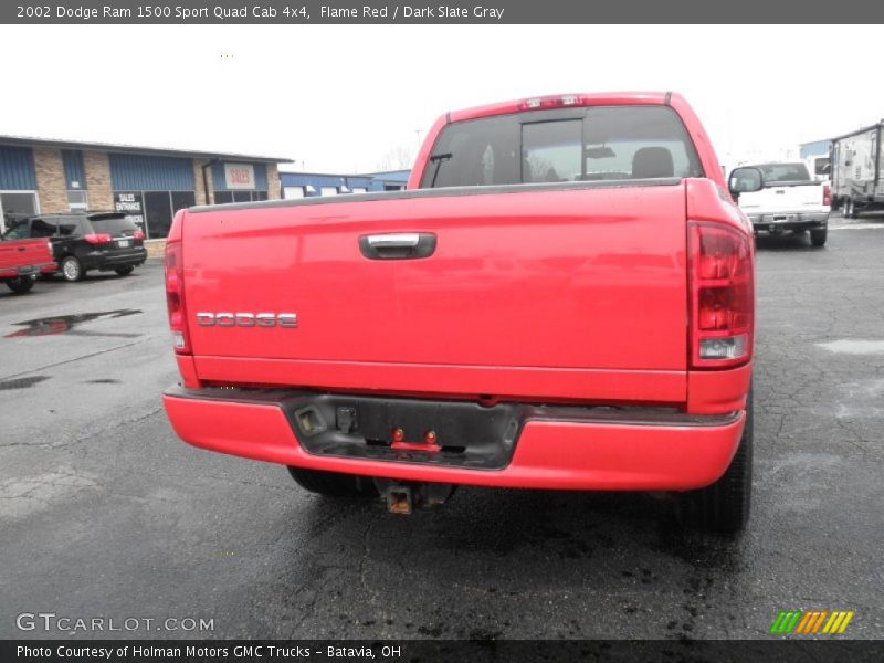 Flame Red / Dark Slate Gray 2002 Dodge Ram 1500 Sport Quad Cab 4x4