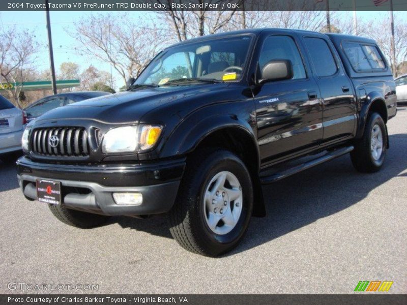 Black Sand Pearl / Oak 2004 Toyota Tacoma V6 PreRunner TRD Double Cab