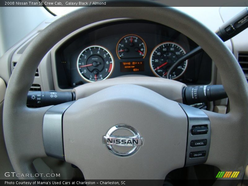 Galaxy Black / Almond 2008 Nissan Titan SE Crew Cab