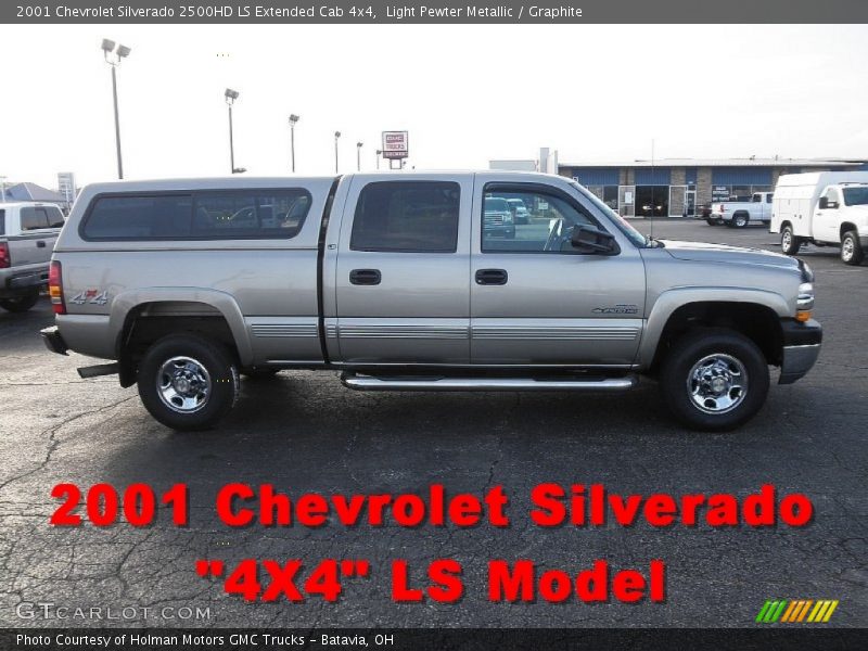 Light Pewter Metallic / Graphite 2001 Chevrolet Silverado 2500HD LS Extended Cab 4x4