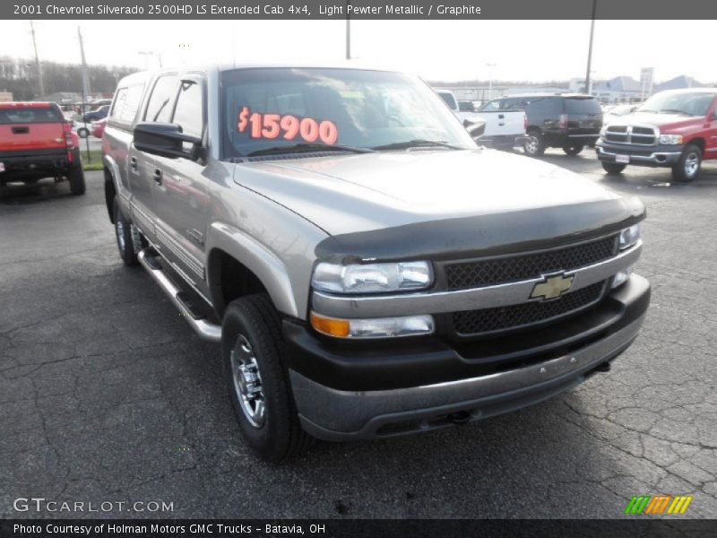 Light Pewter Metallic / Graphite 2001 Chevrolet Silverado 2500HD LS Extended Cab 4x4