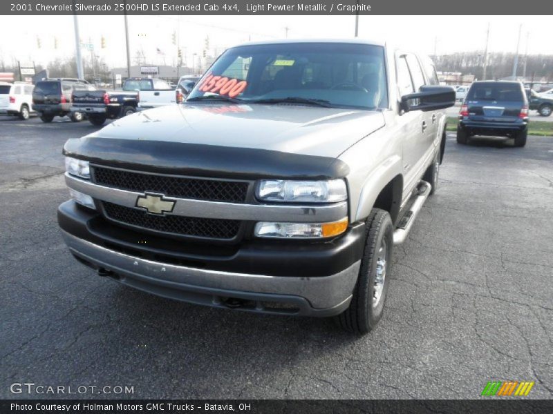 Light Pewter Metallic / Graphite 2001 Chevrolet Silverado 2500HD LS Extended Cab 4x4