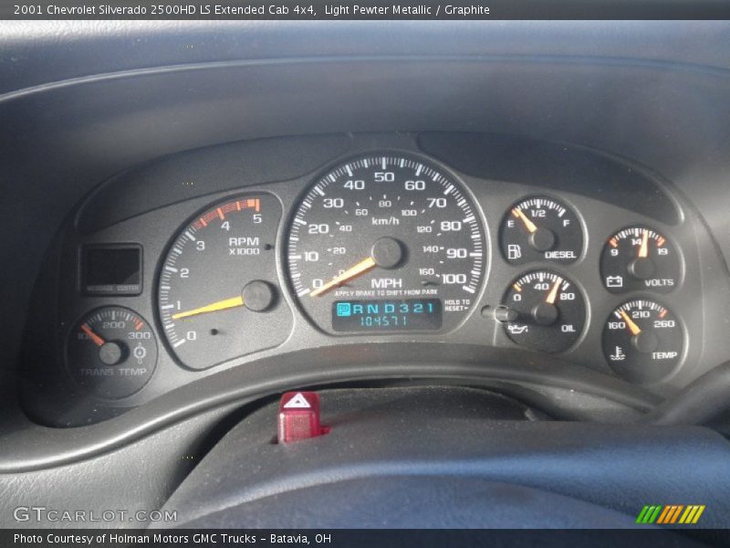  2001 Silverado 2500HD LS Extended Cab 4x4 LS Extended Cab 4x4 Gauges