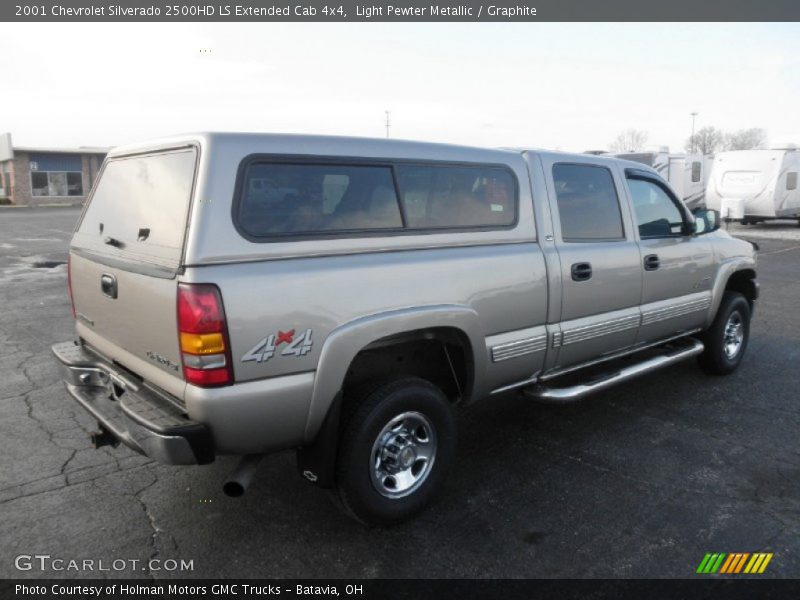 Light Pewter Metallic / Graphite 2001 Chevrolet Silverado 2500HD LS Extended Cab 4x4