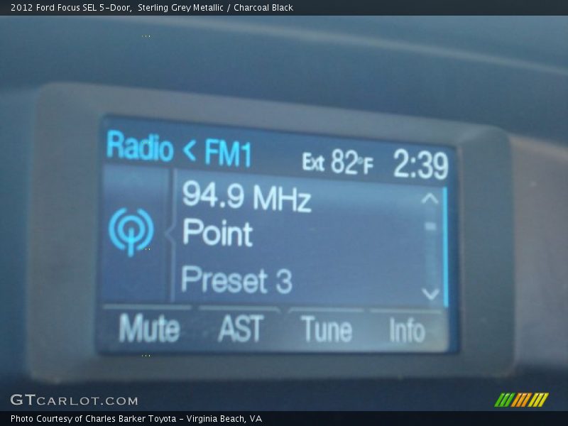 Sterling Grey Metallic / Charcoal Black 2012 Ford Focus SEL 5-Door