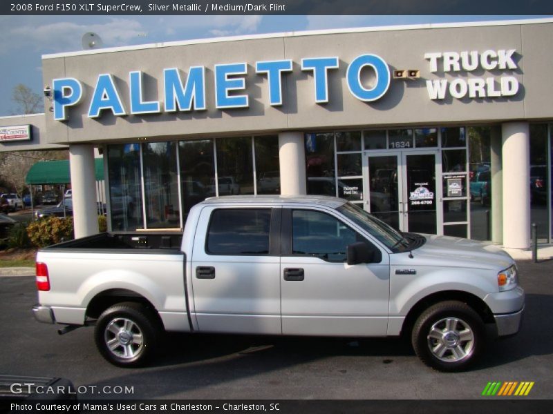 Silver Metallic / Medium/Dark Flint 2008 Ford F150 XLT SuperCrew