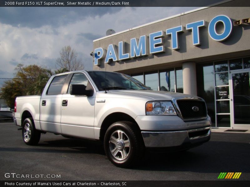 Silver Metallic / Medium/Dark Flint 2008 Ford F150 XLT SuperCrew