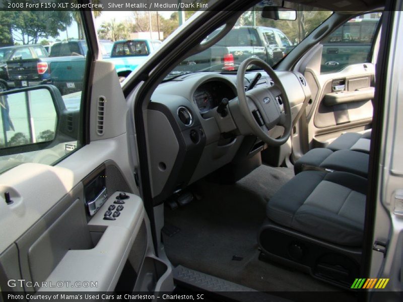 Silver Metallic / Medium/Dark Flint 2008 Ford F150 XLT SuperCrew