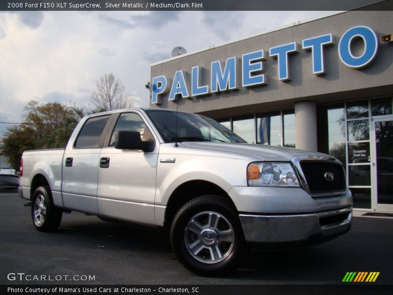 Silver Metallic / Medium/Dark Flint 2008 Ford F150 XLT SuperCrew