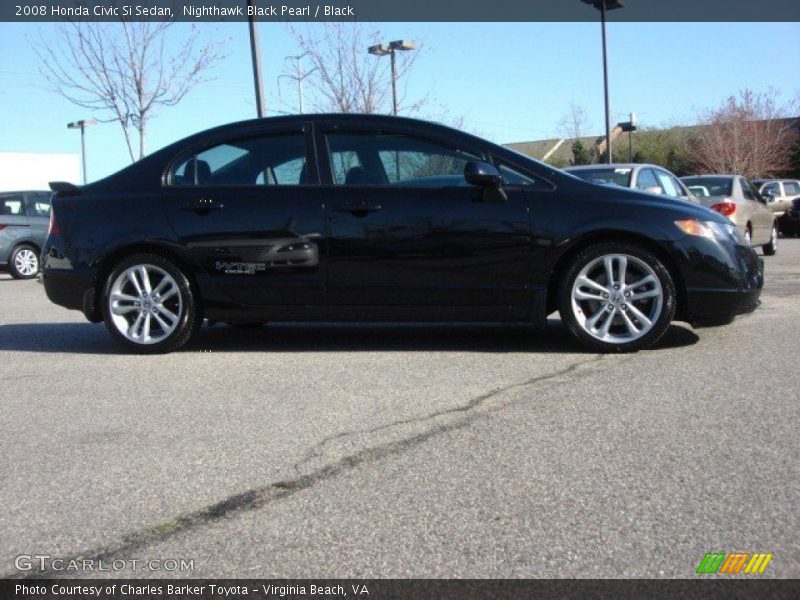 Nighthawk Black Pearl / Black 2008 Honda Civic Si Sedan