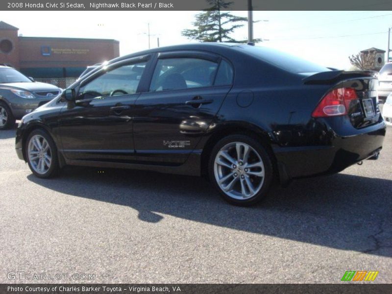Nighthawk Black Pearl / Black 2008 Honda Civic Si Sedan