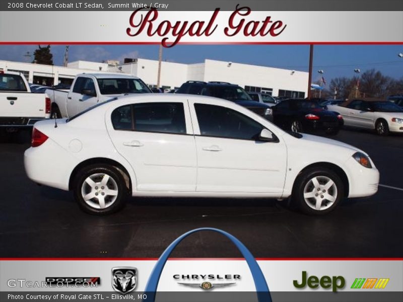 Summit White / Gray 2008 Chevrolet Cobalt LT Sedan