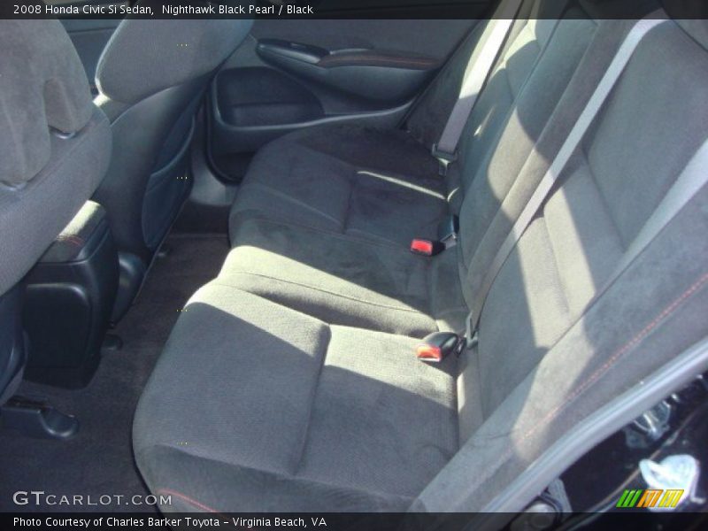 Nighthawk Black Pearl / Black 2008 Honda Civic Si Sedan