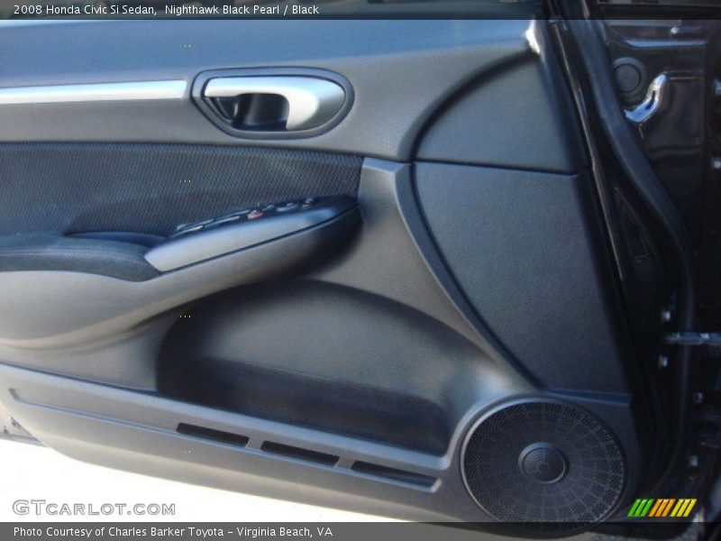 Nighthawk Black Pearl / Black 2008 Honda Civic Si Sedan