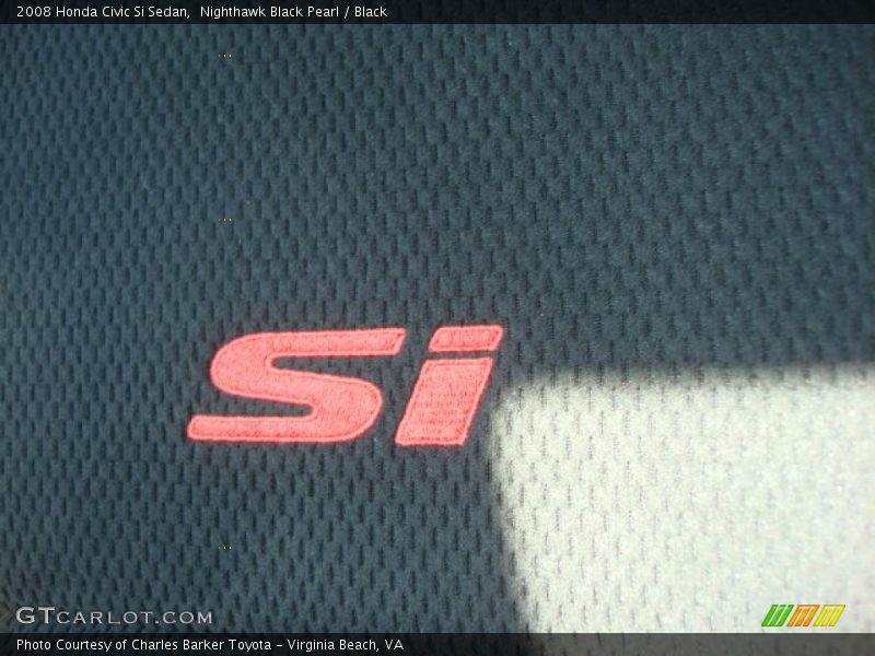 Nighthawk Black Pearl / Black 2008 Honda Civic Si Sedan