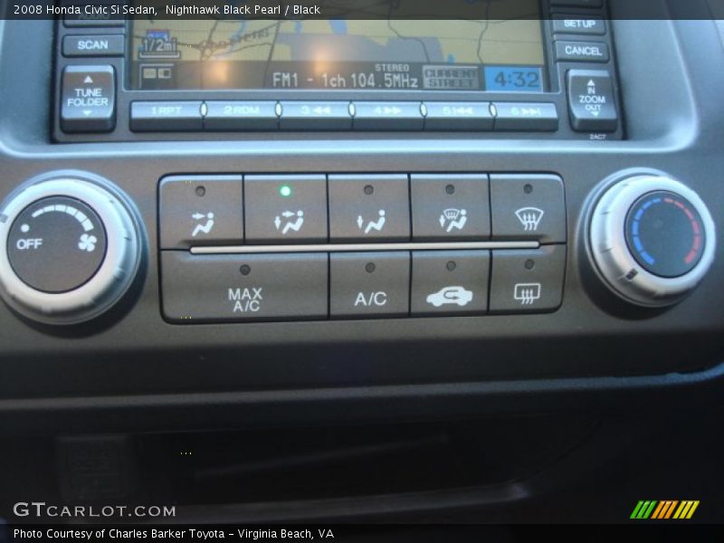 Nighthawk Black Pearl / Black 2008 Honda Civic Si Sedan