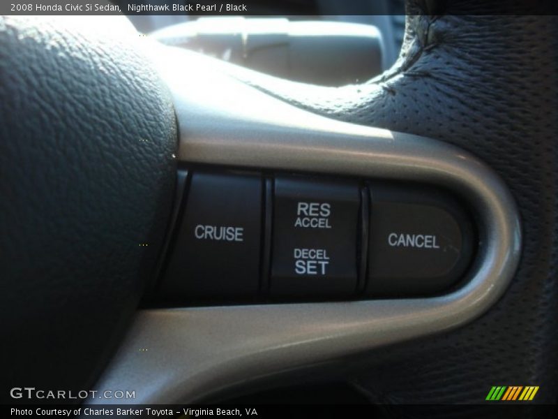 Nighthawk Black Pearl / Black 2008 Honda Civic Si Sedan