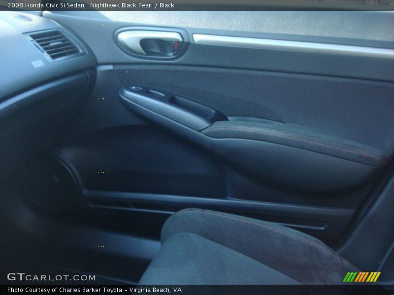 Nighthawk Black Pearl / Black 2008 Honda Civic Si Sedan