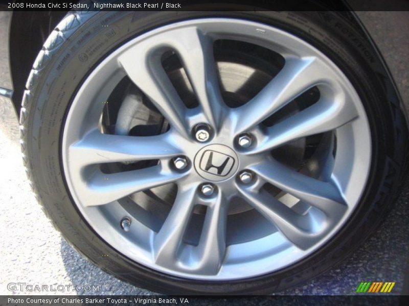 Nighthawk Black Pearl / Black 2008 Honda Civic Si Sedan