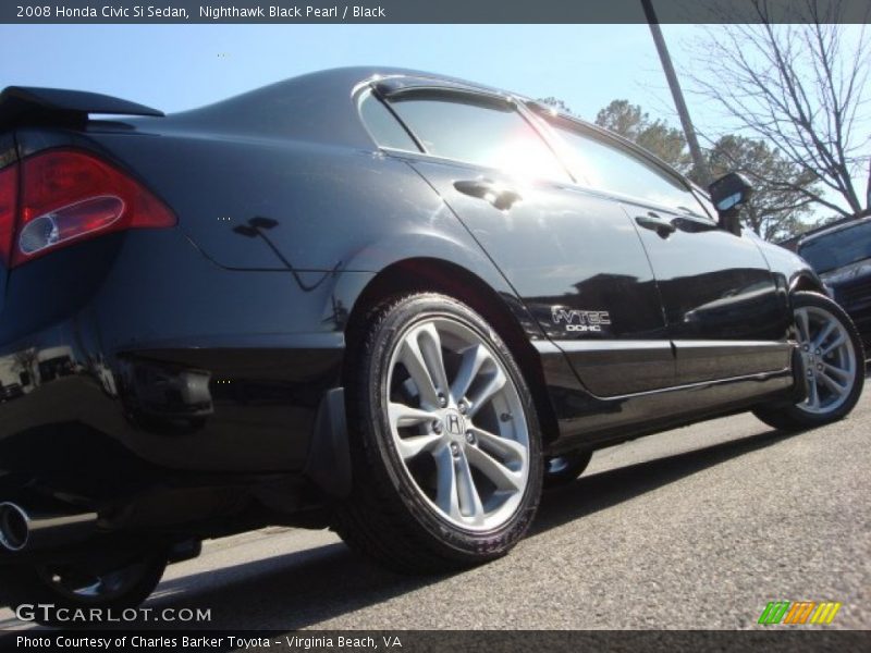 Nighthawk Black Pearl / Black 2008 Honda Civic Si Sedan