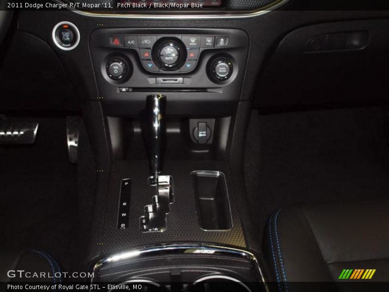Pitch Black / Black/Mopar Blue 2011 Dodge Charger R/T Mopar '11