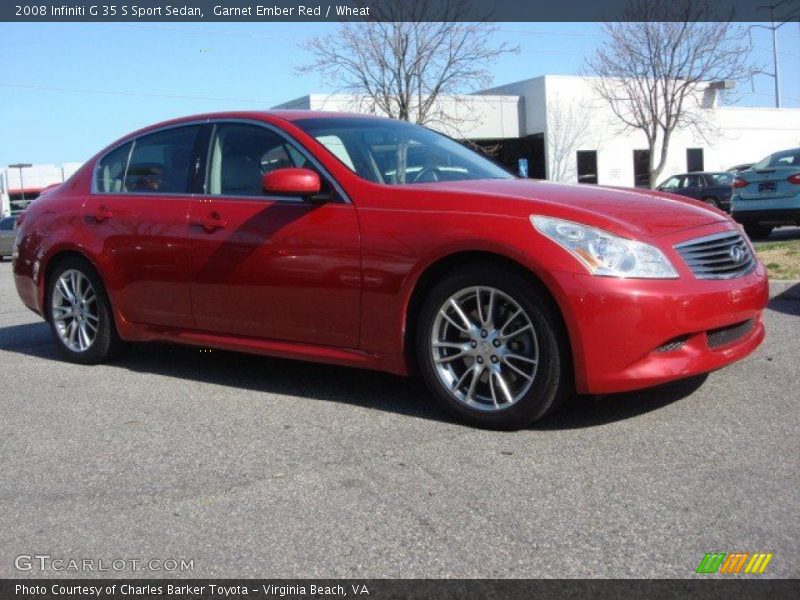 Garnet Ember Red / Wheat 2008 Infiniti G 35 S Sport Sedan