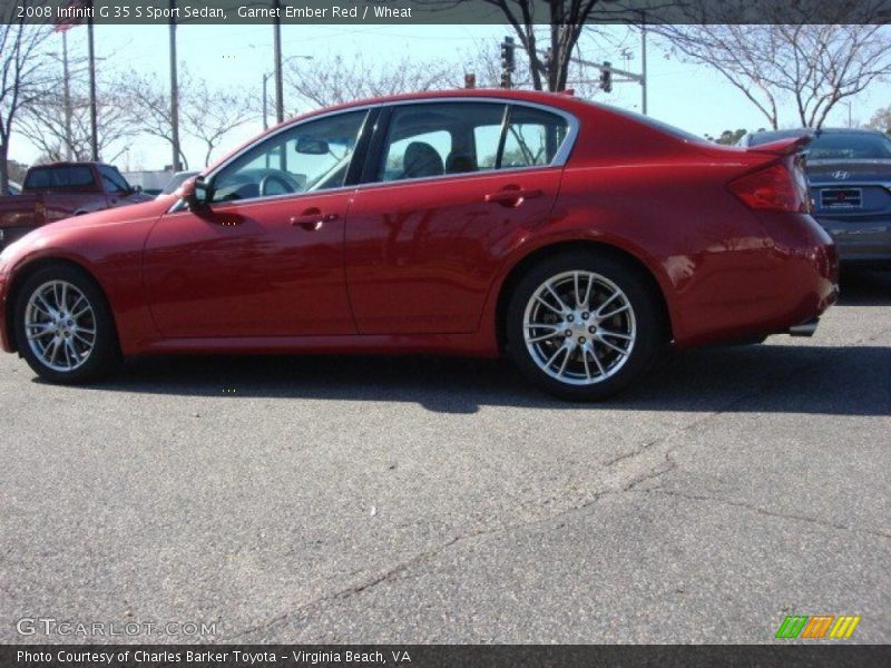 Garnet Ember Red / Wheat 2008 Infiniti G 35 S Sport Sedan