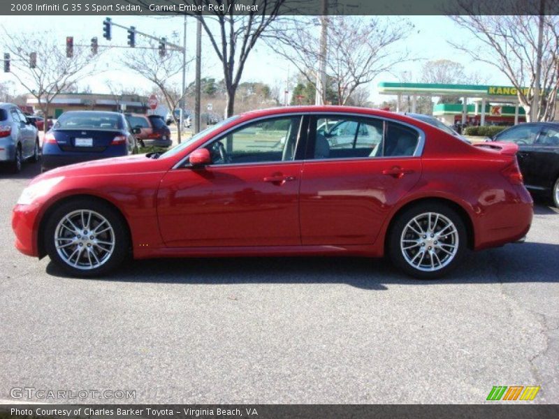 Garnet Ember Red / Wheat 2008 Infiniti G 35 S Sport Sedan