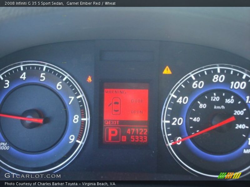 Garnet Ember Red / Wheat 2008 Infiniti G 35 S Sport Sedan