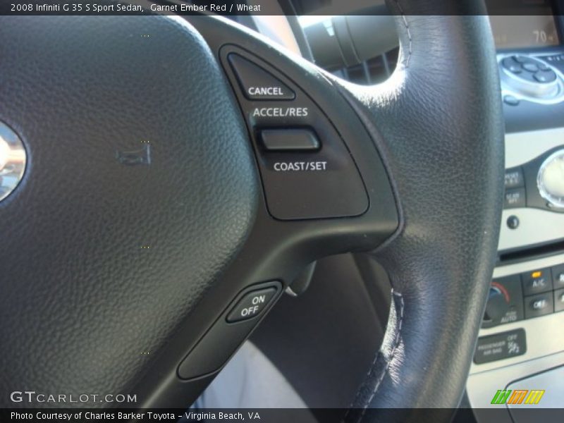 Garnet Ember Red / Wheat 2008 Infiniti G 35 S Sport Sedan