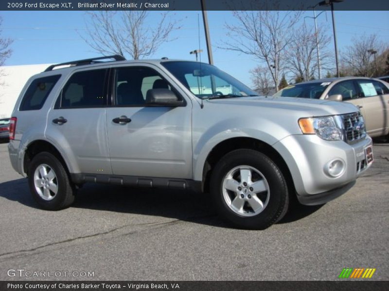 Brilliant Silver Metallic / Charcoal 2009 Ford Escape XLT