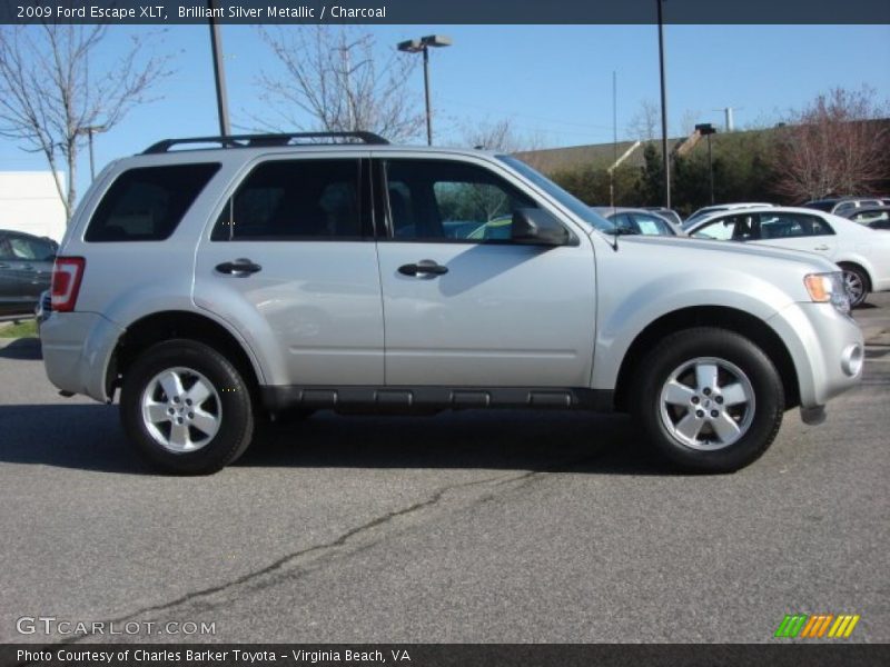 Brilliant Silver Metallic / Charcoal 2009 Ford Escape XLT