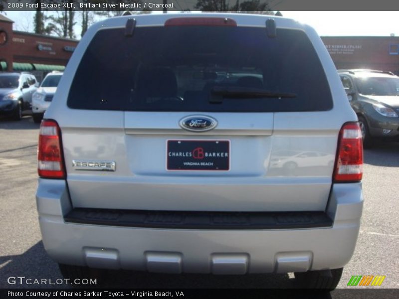 Brilliant Silver Metallic / Charcoal 2009 Ford Escape XLT