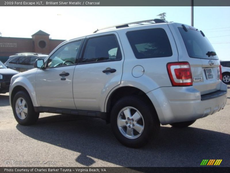 Brilliant Silver Metallic / Charcoal 2009 Ford Escape XLT