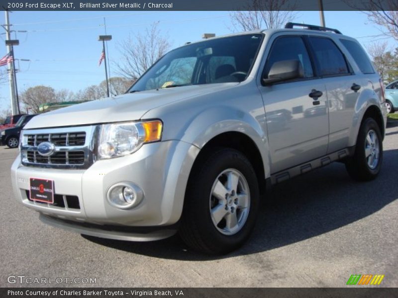 Brilliant Silver Metallic / Charcoal 2009 Ford Escape XLT