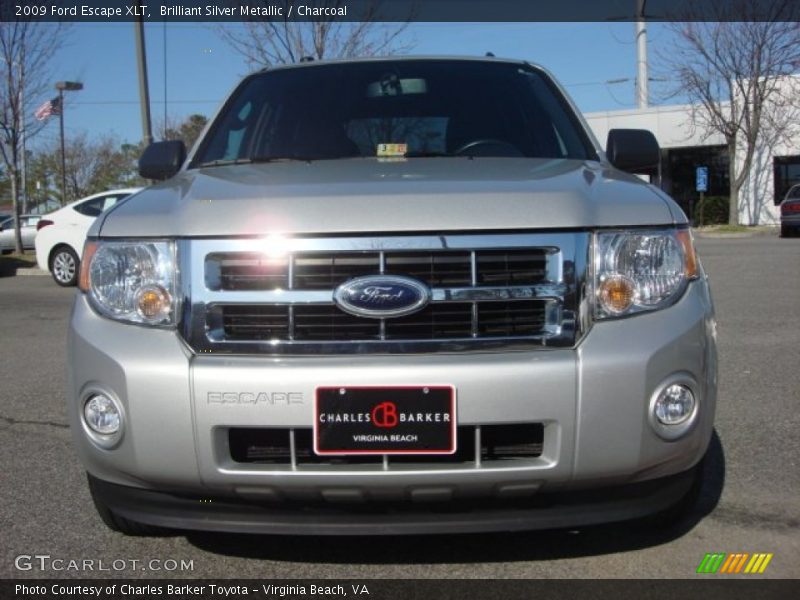 Brilliant Silver Metallic / Charcoal 2009 Ford Escape XLT