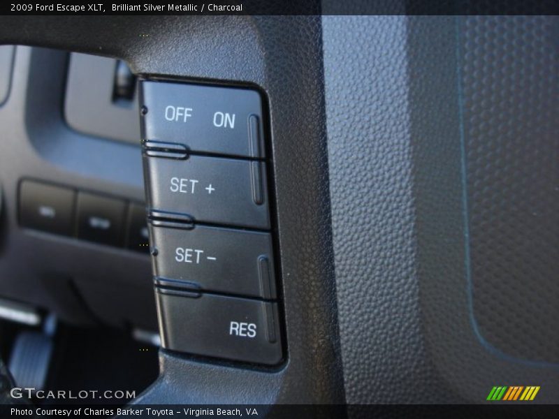 Brilliant Silver Metallic / Charcoal 2009 Ford Escape XLT