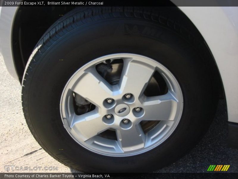 Brilliant Silver Metallic / Charcoal 2009 Ford Escape XLT