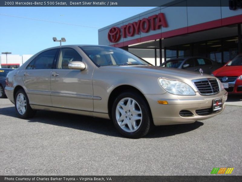 Desert Silver Metallic / Java 2003 Mercedes-Benz S 500 Sedan