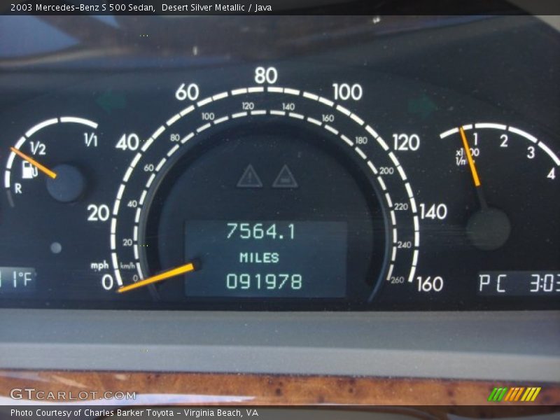Desert Silver Metallic / Java 2003 Mercedes-Benz S 500 Sedan