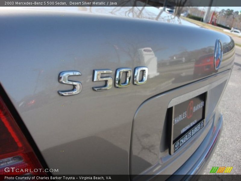 Desert Silver Metallic / Java 2003 Mercedes-Benz S 500 Sedan