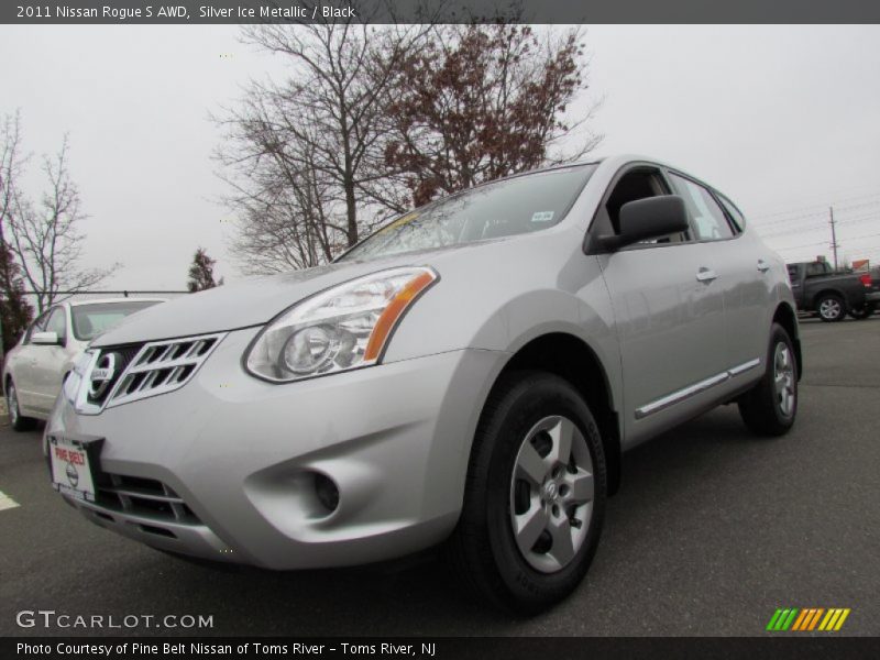 Silver Ice Metallic / Black 2011 Nissan Rogue S AWD