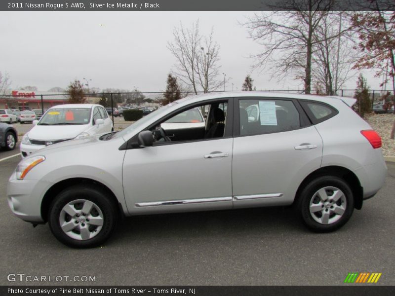 Silver Ice Metallic / Black 2011 Nissan Rogue S AWD