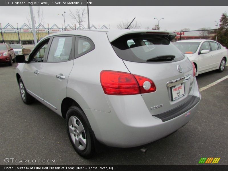 Silver Ice Metallic / Black 2011 Nissan Rogue S AWD